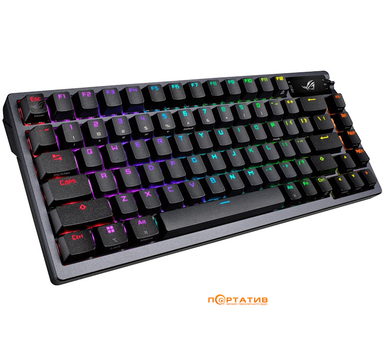 Игровая клавиатура ASUS ROG Azoth 81key NX Red USB/WL/BT EN RGB Black (90MP0316-BKUA01)