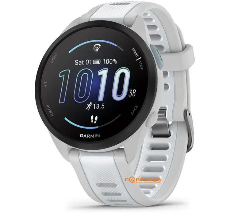 Смарт-годинник Garmin Forerunner 165 Music Mist Grey/Whitestone (010-02863-31)