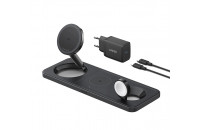 Зарядные устройства Anker MagGo 3-in-1 Wireless Charging Pad 15W Qi2 Black (B25M1311)